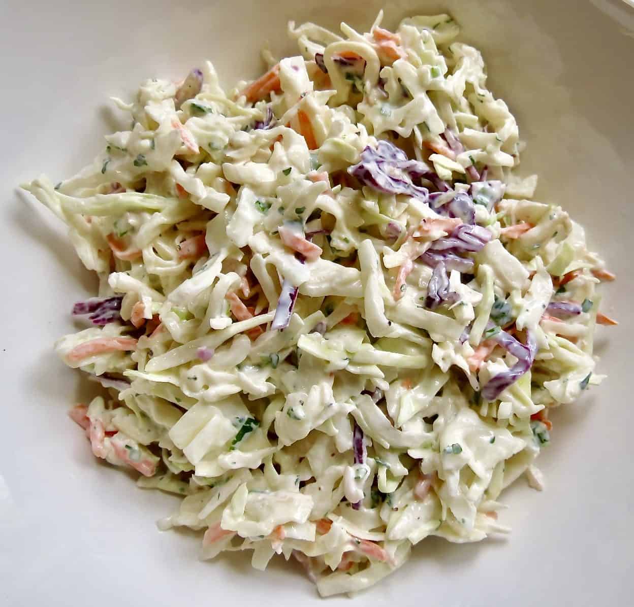 Southern Louisiana Coleslaw in a bowl.