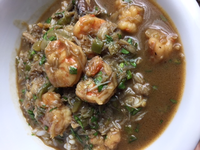 A bowl full of Seafood Gumbo