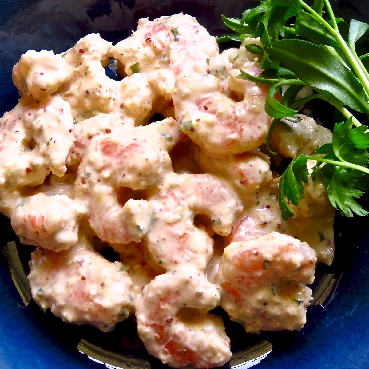 Remoulade sauce with shrimp.