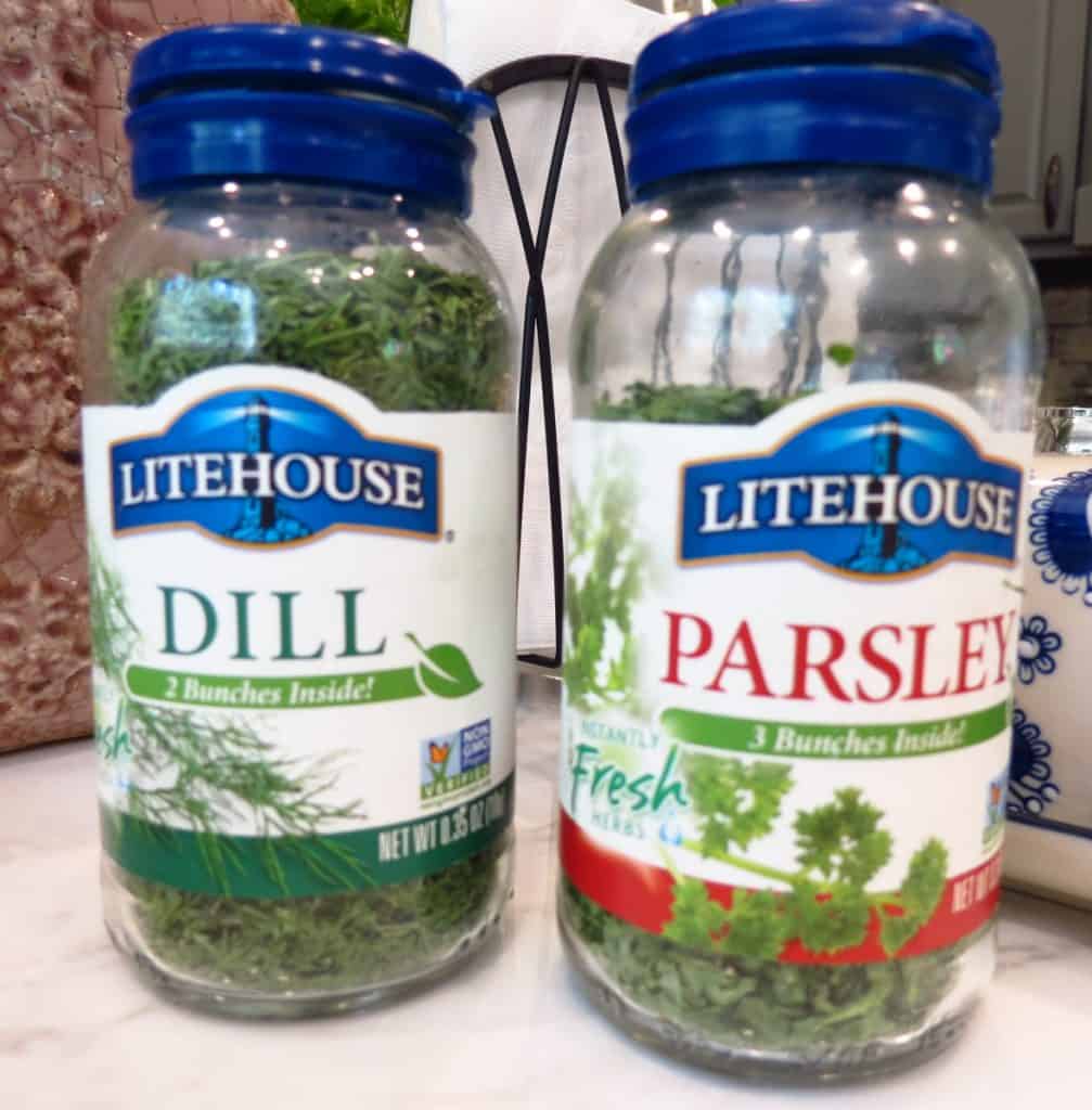 Jarred herbs to go in homemade ranch dressing