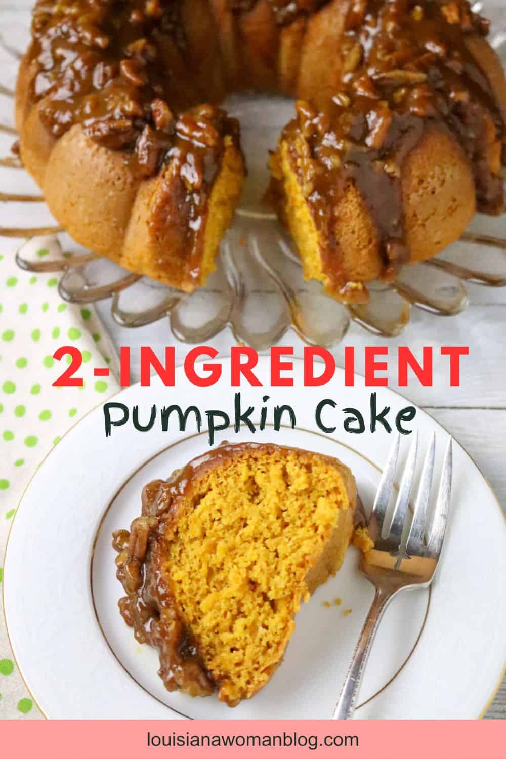 2-Ingredient Pumpkin Cake With Brown Sugar Glaze • Louisiana Woman Blog
