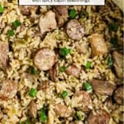 A pot of Pork Jambalaya.