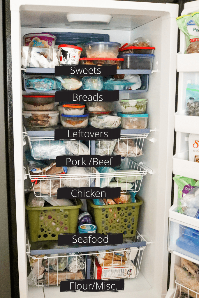 Organized freezer.