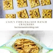 Pinterest Pin for Cajun Firecracker Ranch Crackers