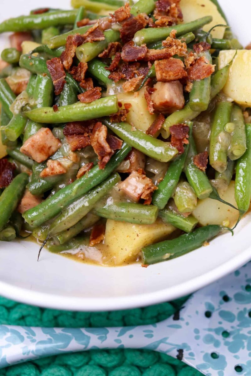 Slow Cooker Green Beans and Potatoes - My Turn for Us