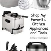 A collection of appliance and tools for the kitchen.